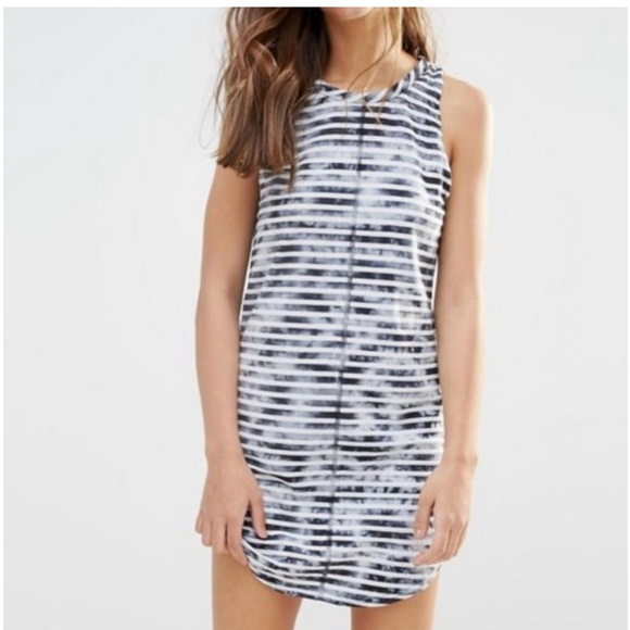 Vans Navy Blue and White Striped Fabric Dress - Picture 1 of 13